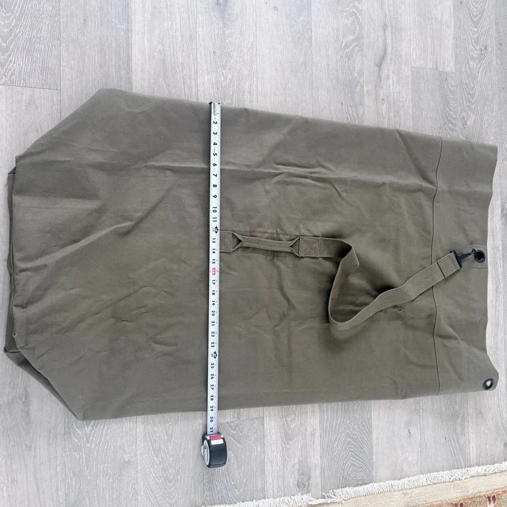 Military Style Olive Drab Canvas Duffel Bag Sea Bag Laundry Travel Bag 50x30